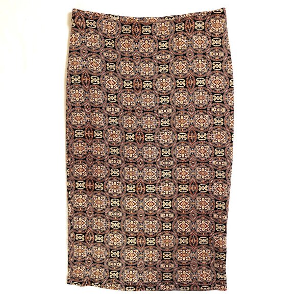 Bobeau Bodycon Pencil Skirt Size M Geometric Print Boho Lined Stretchy - Picture 1 of 13